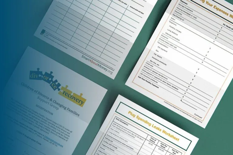 Divorce Recovery Printable Material